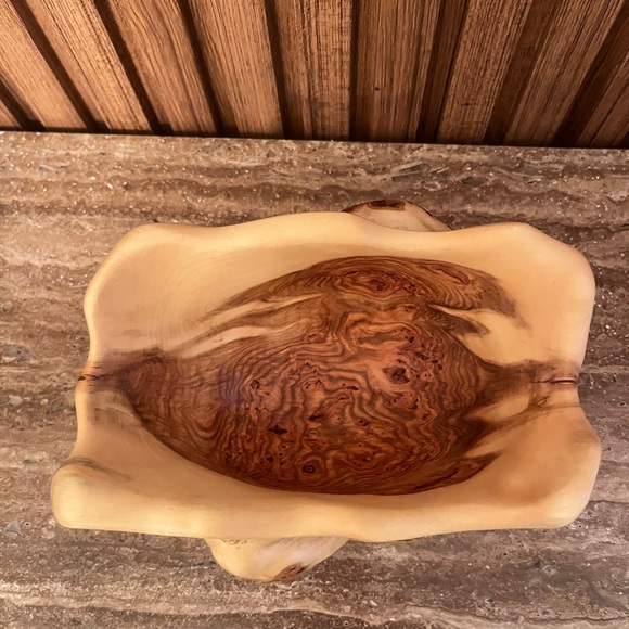 Rare Bird's Eye Aspen Burl Bowl And Coasters Hand Made In Yukon Canada, Marked - Picture 9 of 17